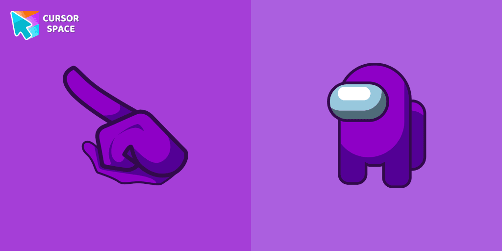 Among Us Purple Character cursor cursor pack